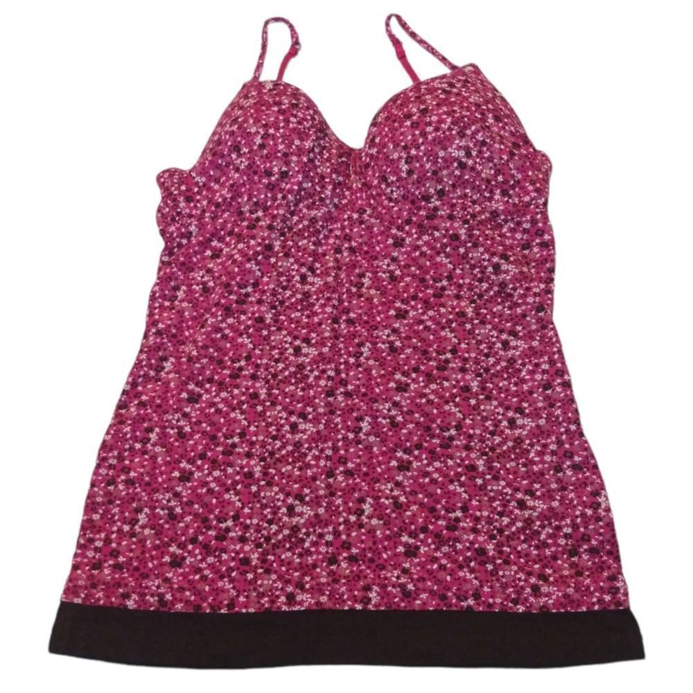 L.e.i Women's Spaghetti Strap Summer Floral Padded Top In A Large